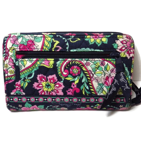 VERA BRADLEY TURNLOCK WALLET Petal Paisley - Picture 2 of 6